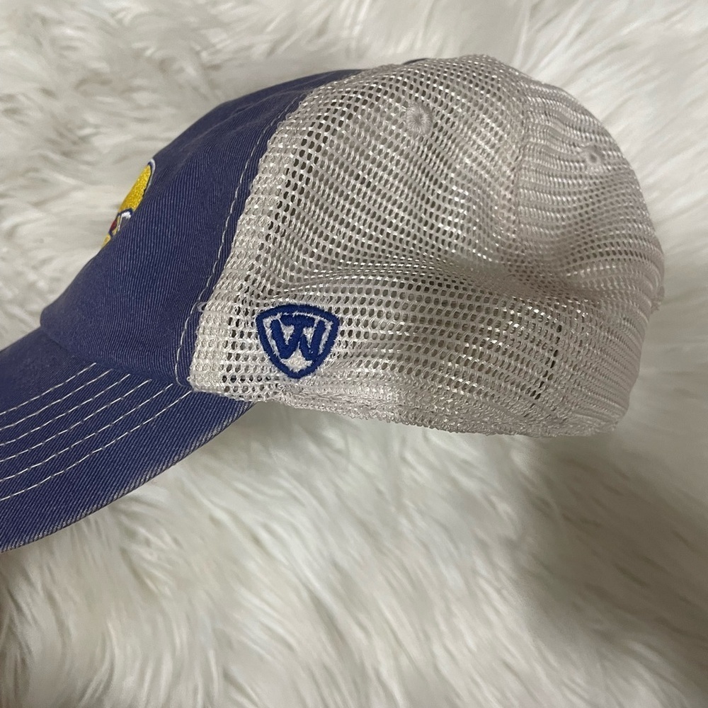 NCAA Mesh MVP Adjustable Hat, Adult One Size Fits All Kansas Jayhawks - Picture 2 of 5